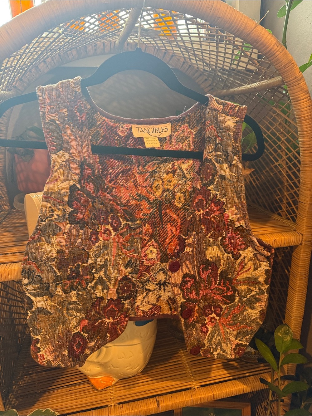 Tangibles Floral Tapestry Crop Top in Multicolor